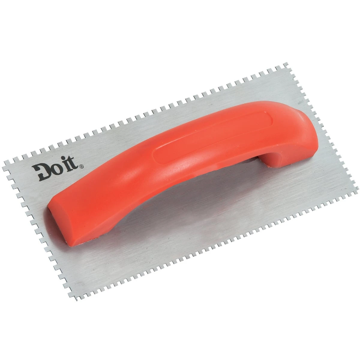 1/8 In. X 3/32 In. Square Notched Trowel - Durable Tempered Steel With Comfort Grip Handle