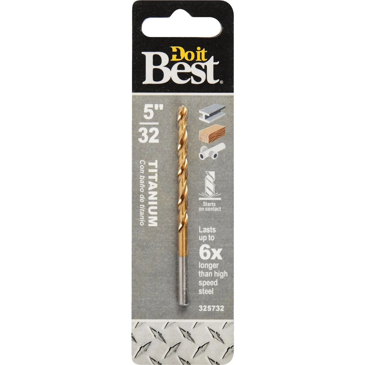 5/32 Inch Titanium Drill Bit With 135 Degree Split Point