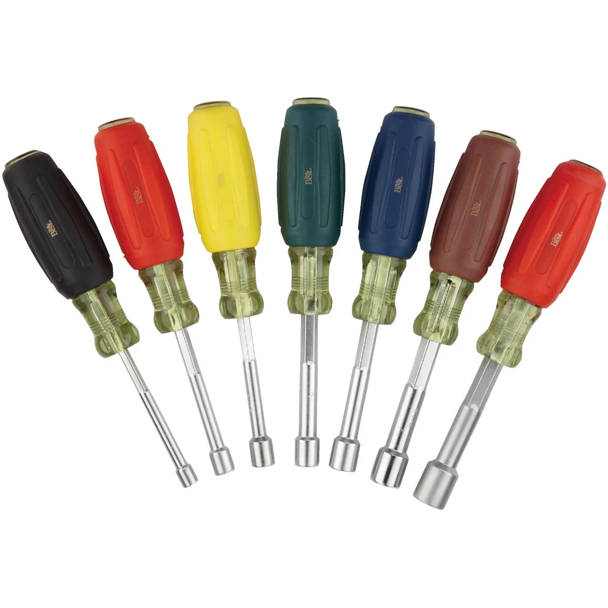 Standard 3 Inch Solid Shaft Nut Driver Set, 7-piece With Storage Unit