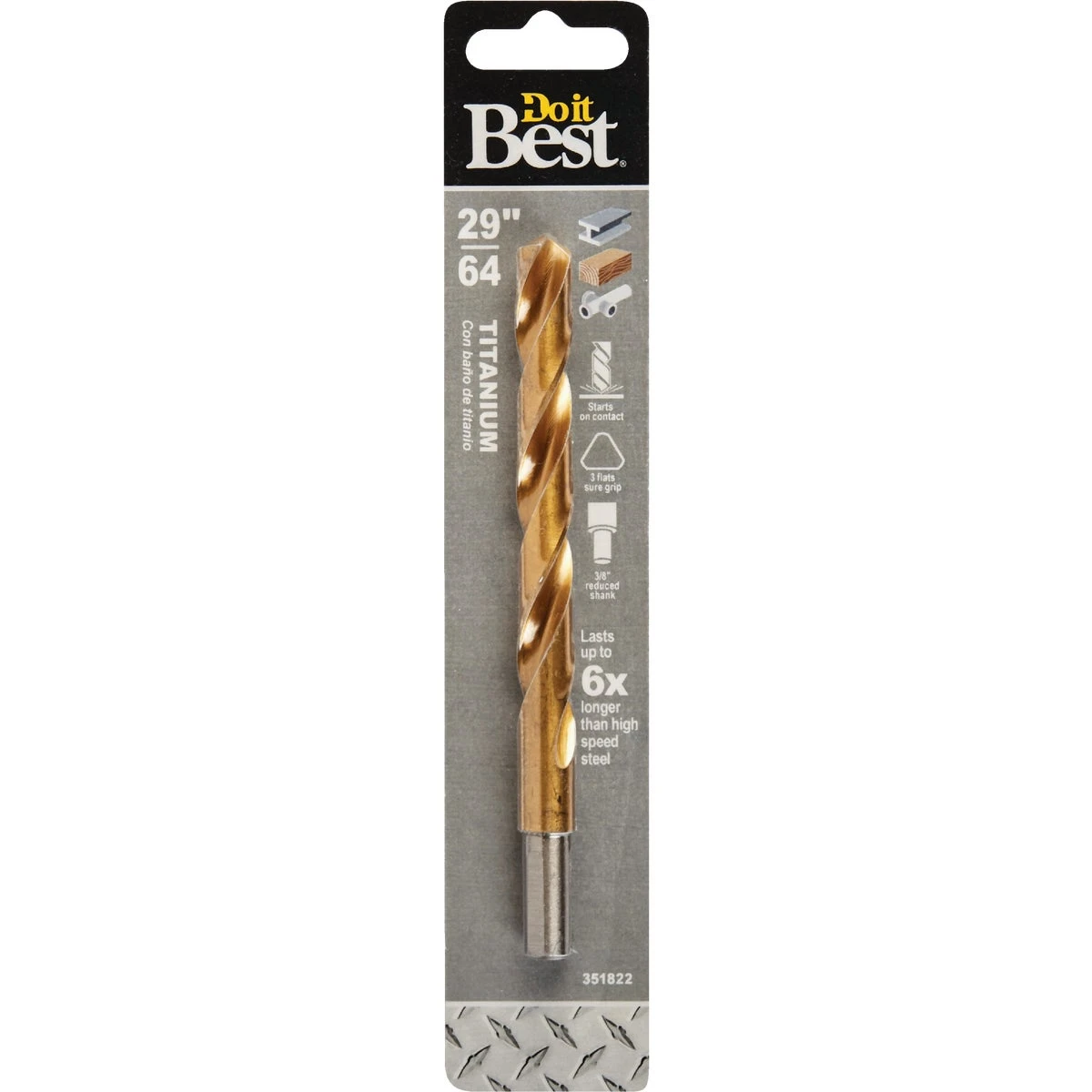 29/64 In. Titanium Drill Bit With 135 Degree Split Point