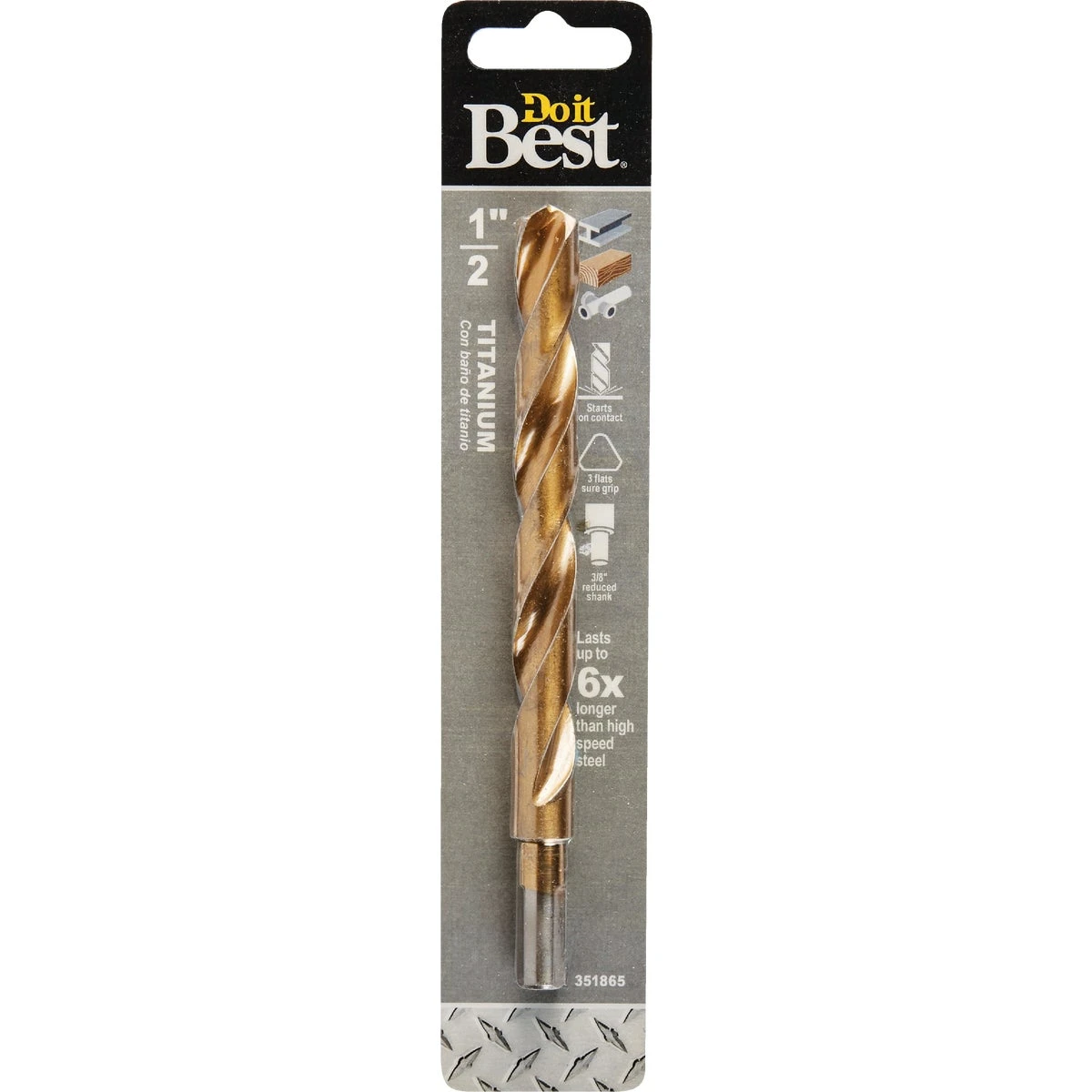 1/2 Inch Titanium Drill Bit With 135 Degree Split Point
