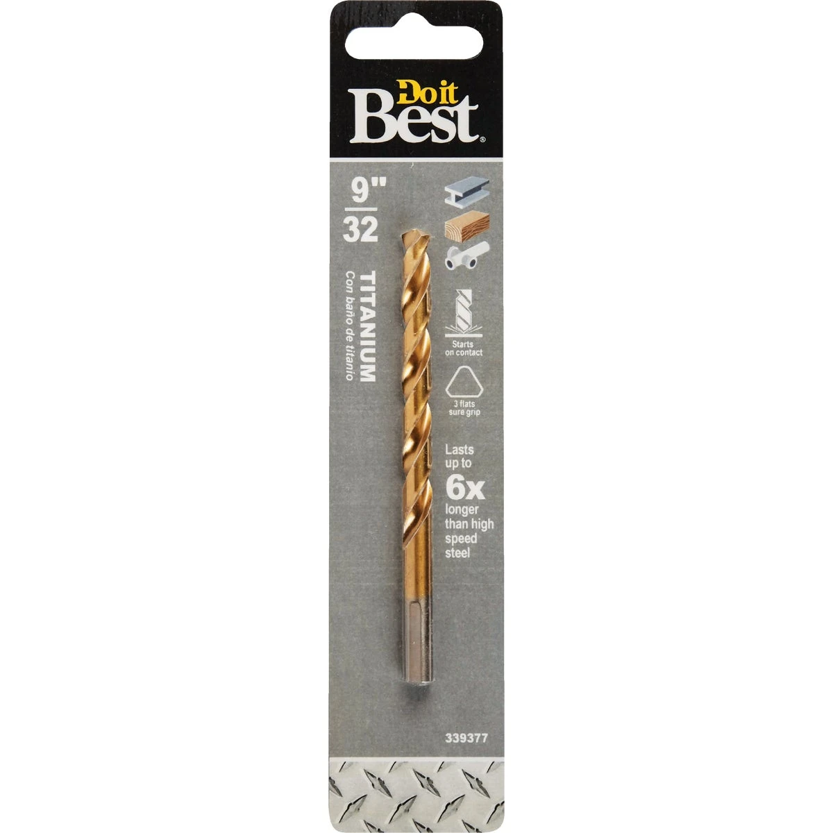 9/32 Inch Titanium Drill Bit With 135 Degree Split Point