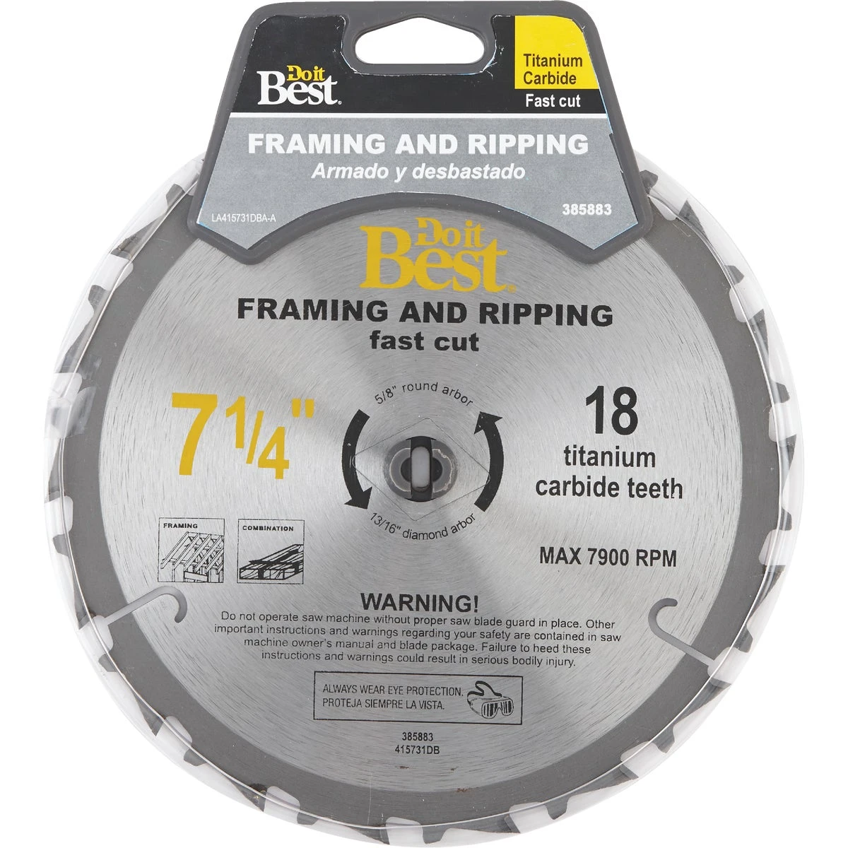 7-1/4" 18T CARB SAW BLADE