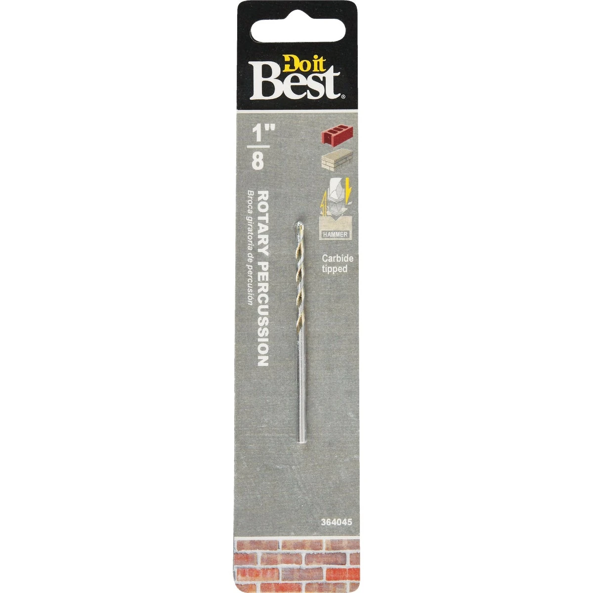 1/8 In. X 3 In. Rotary Percussion Masonry Drill Bit - Carbide