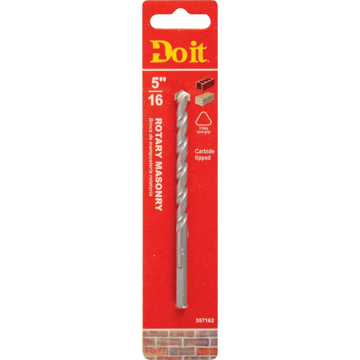 5/16 In. X 4-3/4 In. Rotary Masonry Drill Bit For Concrete And Brick