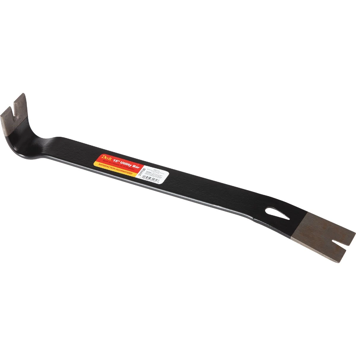 15 Inch Pry Bar With Rocker Head And Beveled Nail Pulling Slots