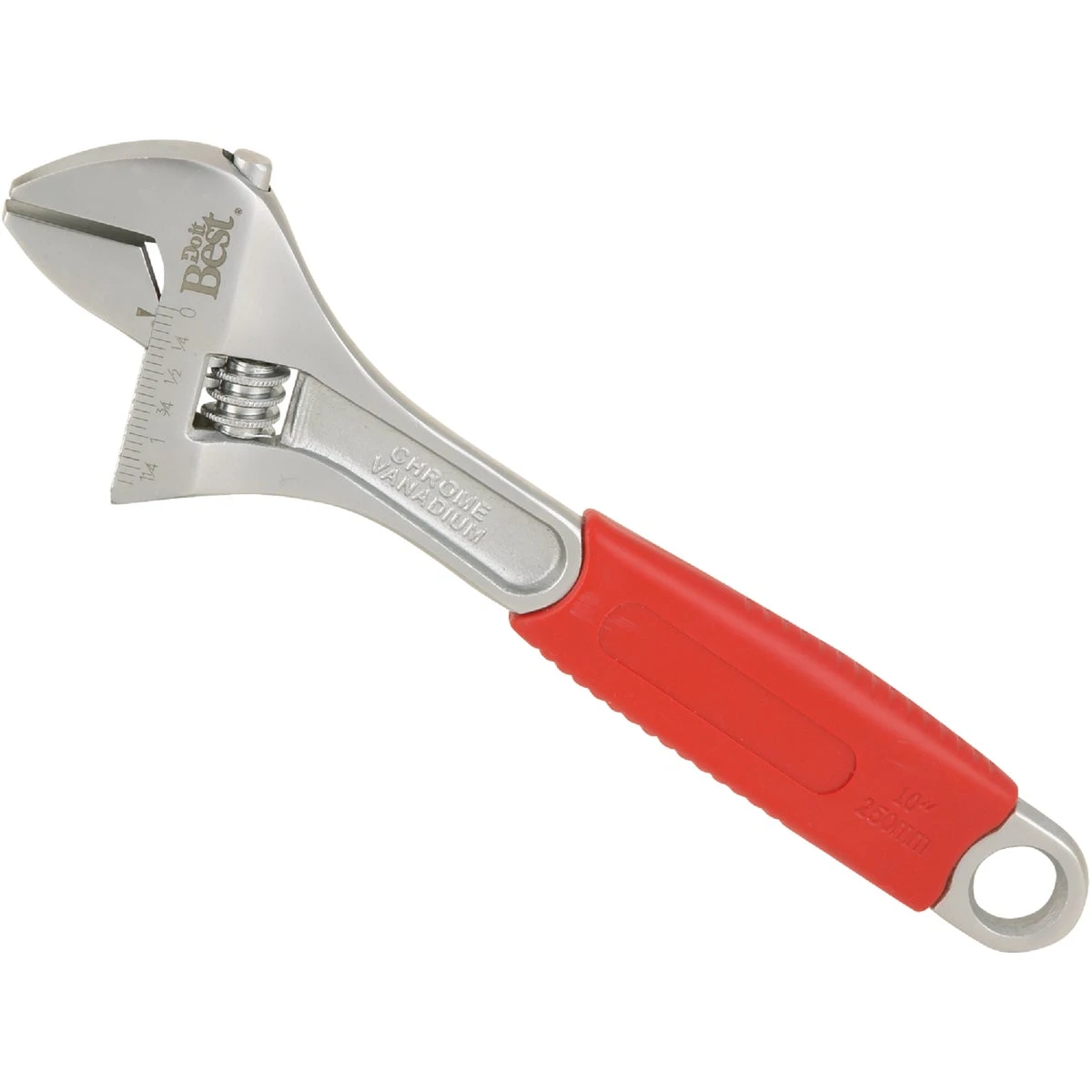 10 Inch Adjustable Wrench - Chrome Vanadium Steel With Tpr Grip