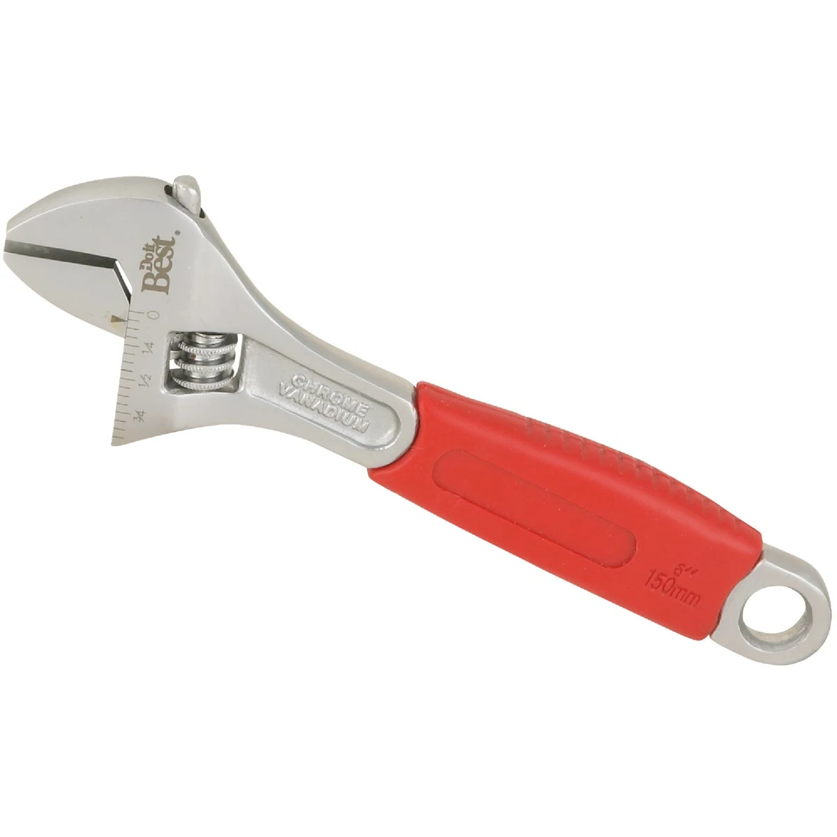 6 Inch Adjustable Wrench - Chrome Vanadium Steel With Tpr Grip