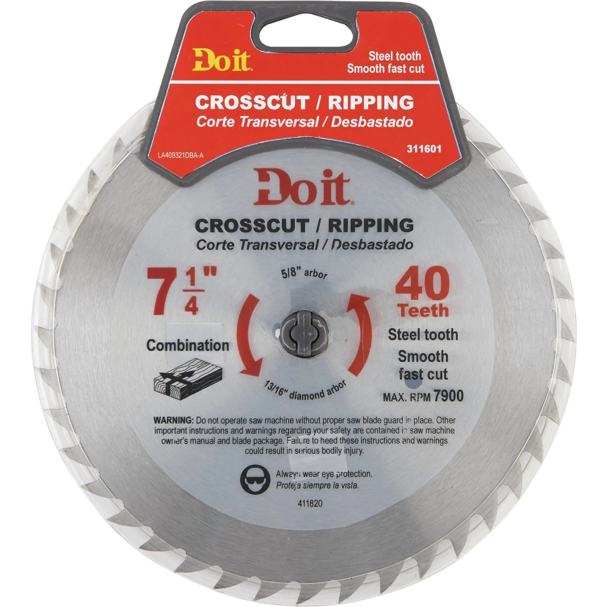 7-1/4 Inch 40-tooth Circular Saw Blade For Wood Cutting