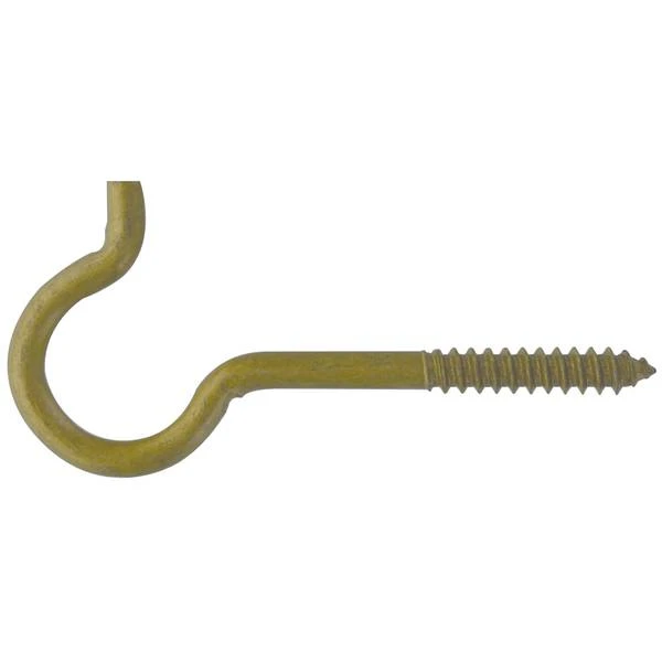 Gold .263 X 4-7/16 Inch Forged Ceiling Hook For Heavy Duty Support