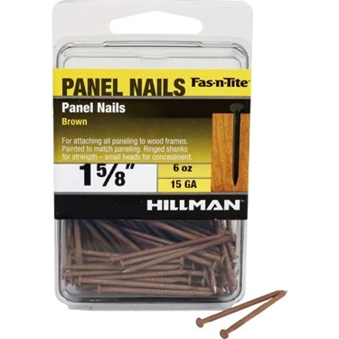 1 and 5/8 Inch Brown Panel Nails, 6 Ounce Pack