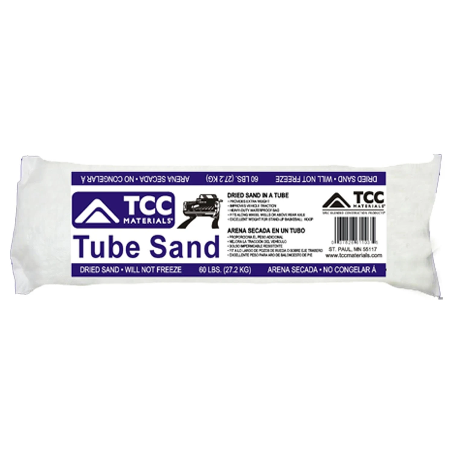 Tube Sand, 60 Pounds For Traction And Weight In Snow & Ice