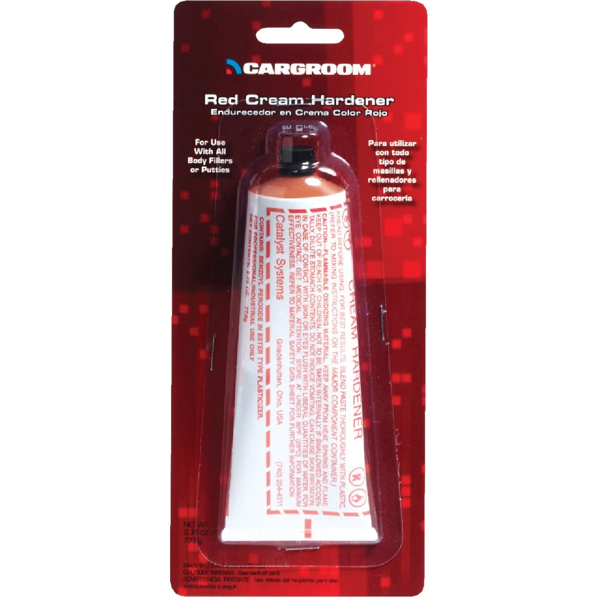 Auto Body Repair Hardener, Creamy Red, 2.75 oz – Universal Filler Catalyst