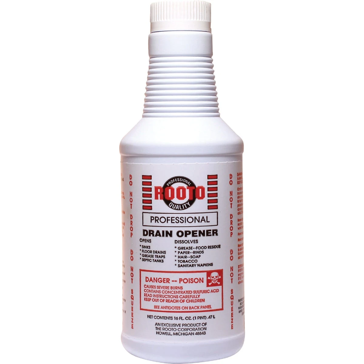 16 Oz. Professional Liquid Sulphuric Acid Drain Opener For Multi-purpose Use