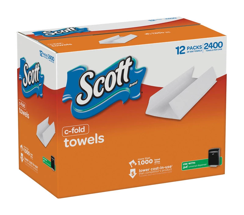 C-fold Paper Towels 200 Sheets, 1 Ply, 12 Pk, Model 43846