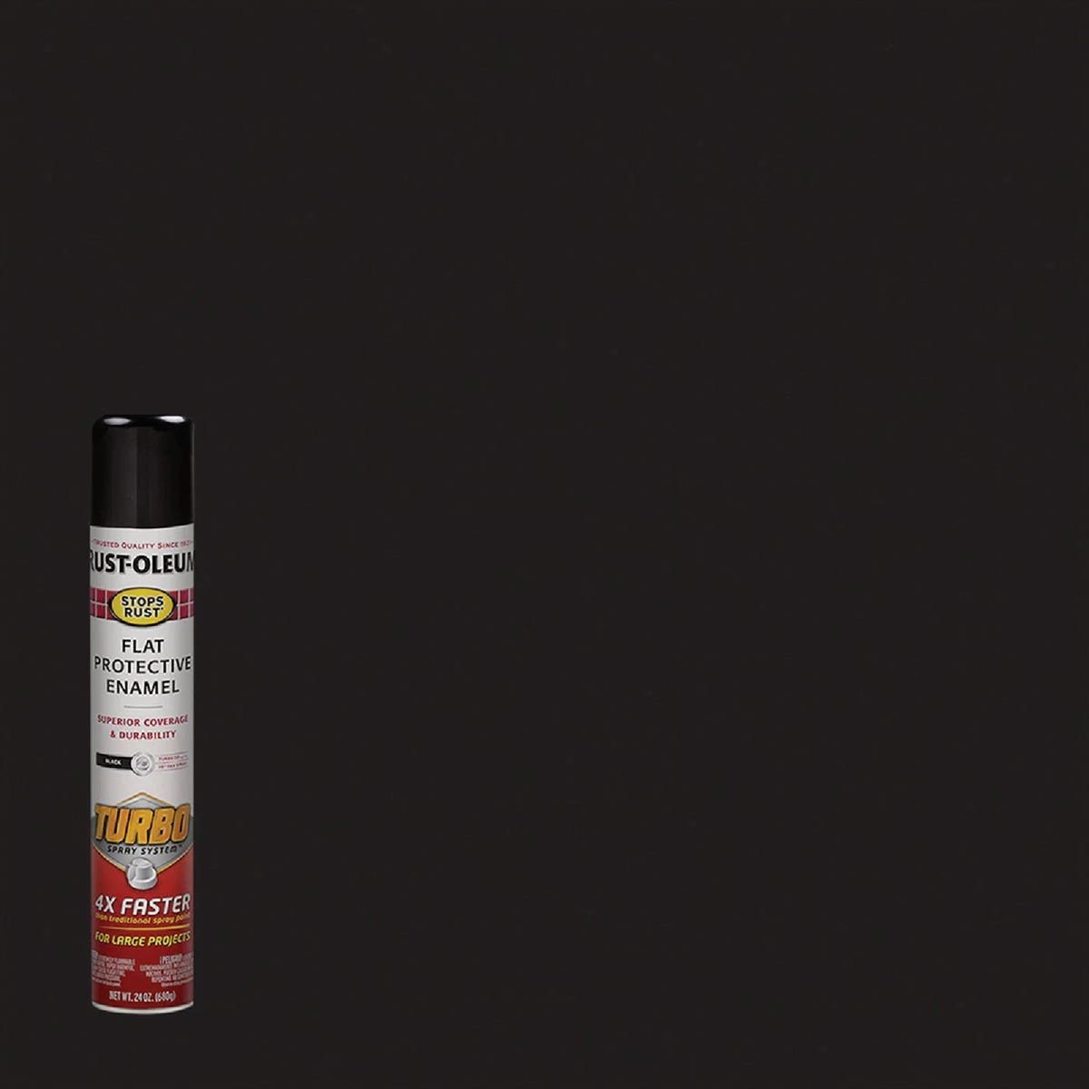 24 Oz. Flat Black Turbo Spray Paint - Fast Drying, Oil-based Protection