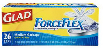 Medium Garbage Bags, White, 8 Gallon, 26-Ct.