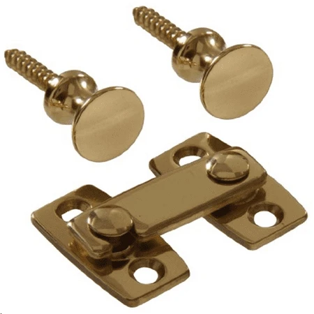 The Hillman Group 852973 Solid Brass Shutter Bar Kit- Bright Brass Finish 1-Pack