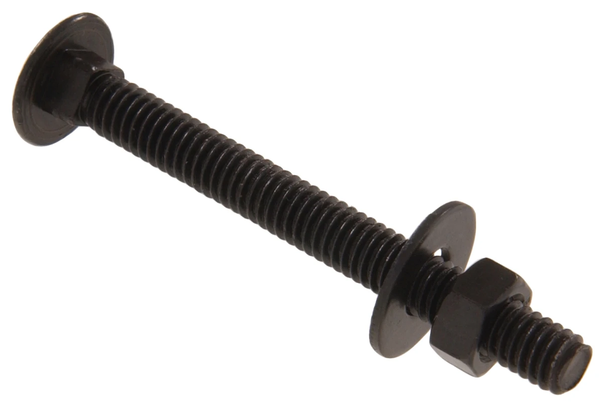 Gate Fastener Carriage Bolts, Black, 0.312" X 5" - Model 852518