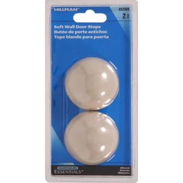 Soft Wall Mount Door Stop In Almond - 2-3/8" Length For Easy Installation