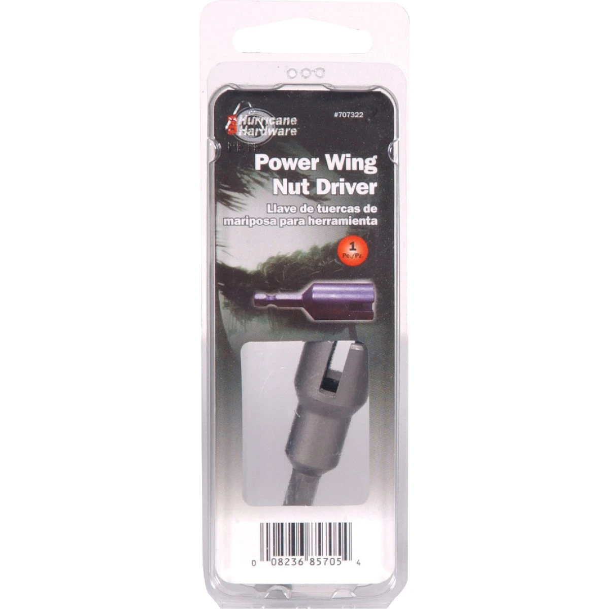 1/4 Inch Wing Nut Driver With Hex Shank For Quick Wing Nut Installation
