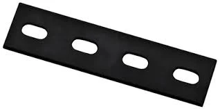 6" X 1.5" X 1/8" Black Heavy Duty Mending Plate - 1 Piece