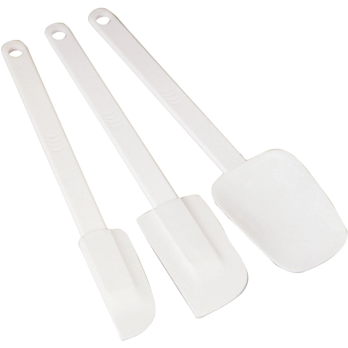 3-piece Silicone Rubber Spatula Set With Plastic Handles
