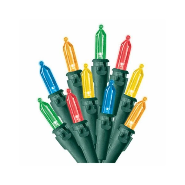 105100 Battery Operated LED Multi Color Mini Lights with Auto Timer - 50 Count