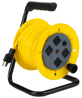 40-foot Wind Up Cord Reel With Durable Tubular Steel Frame And Easy Storage