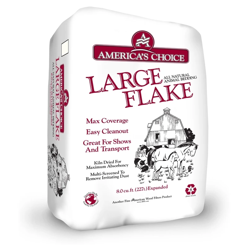 Americas Choice Large Flake 8 Wood Animal Bedding - 67p2lgeac