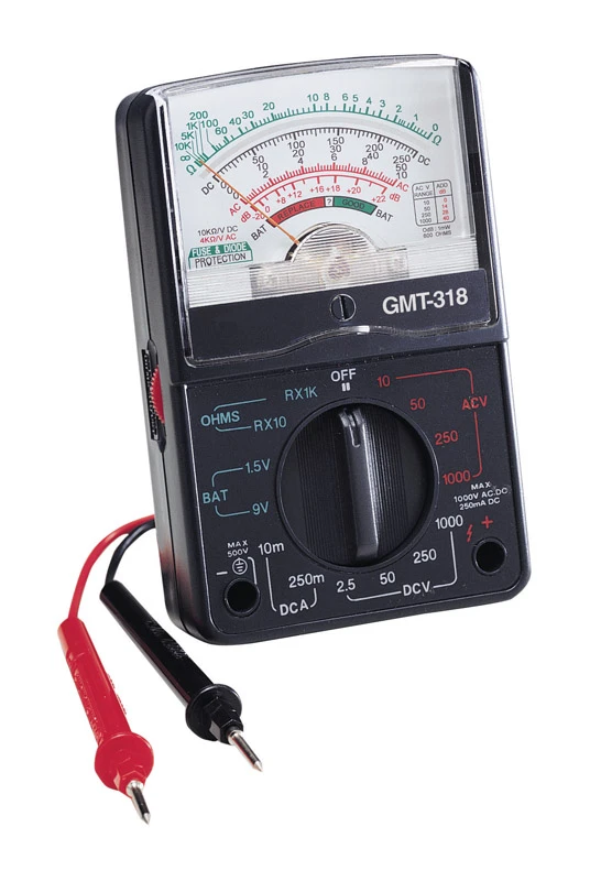 Gmt318 Analog Multimeter With 14 Ranges For Electrical Testing