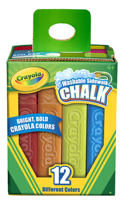 Cray12ct Sidewalk Chalk - 12 Colorful Pieces For Outdoor Fun