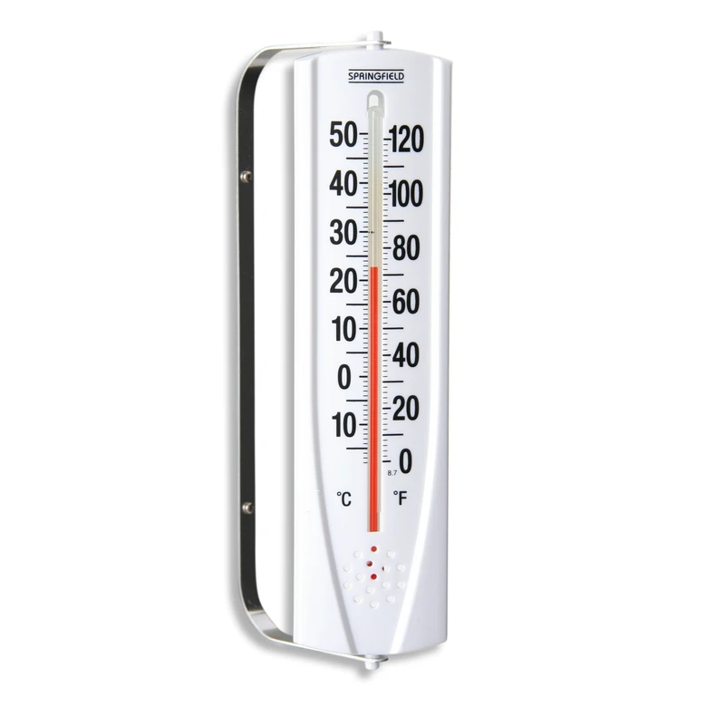 Springfield Window Thermometer Plastic White Model 90109 For Indoor And Outdoor Use