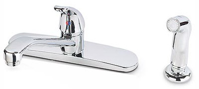 Kitchen Faucet With Spray, Single Lever, Chrome Finish, Model 116855ca