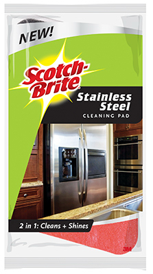 Stainless Steel 2-in-1 Cleaning Pad For Tough Stains And Scrubbing