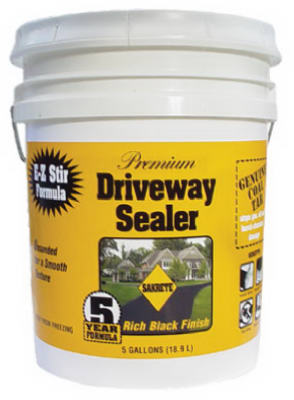 Blacktop Tar Sealer, 5 Gallons For Driveway And Pavement Protection