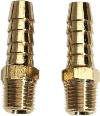 Milton 3/8 In. Barb 1/4 In. MNPT Brass Hose End (2-Pack)