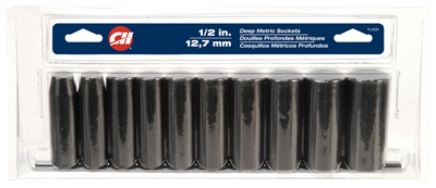 11-piece 1/2-inch Metric Deep Socket Set - Model Tl1031