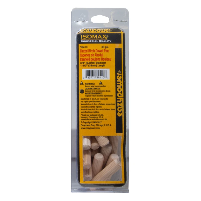 DOWEL PIN FLUTED3/8"27PK