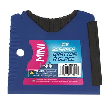 Mini 4-in-1 Ice Scraper With Brush And Gloves