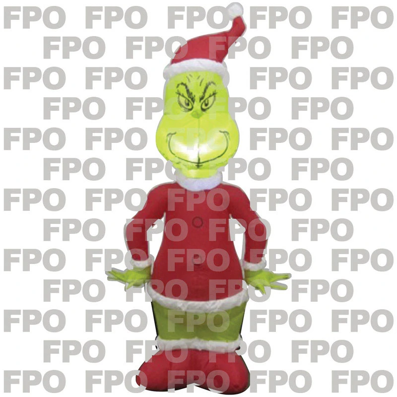 Gemmy Grinch As Santa Christmas Inflatable 1 Pk Multicolored Fabric Model 110074