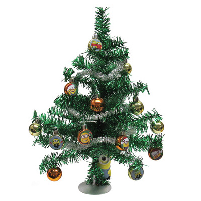 19-inch Artificial Christmas Tree Set With Despicable Me Ornaments By Kurt Adler