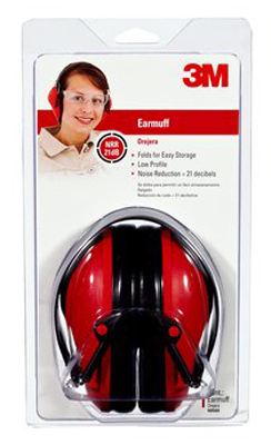 Stow-a-way Protective Earmuffs, Model 90560-4c, Adjustable Noise Reduction