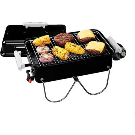 Go-anywhere Portable Gas Grill, Black, Compact Design For Outdoor Cooking