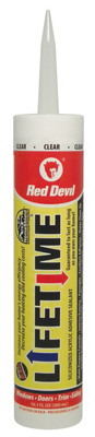 Lifetime Acrylic Siliconized Caulk, Clear, 10.1 Ounce Tube, Model 0866