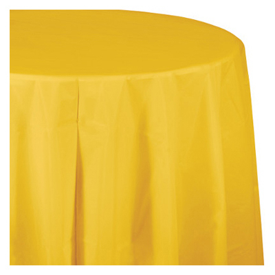 82 Inch Yellow Round Table Cover For Parties And Events