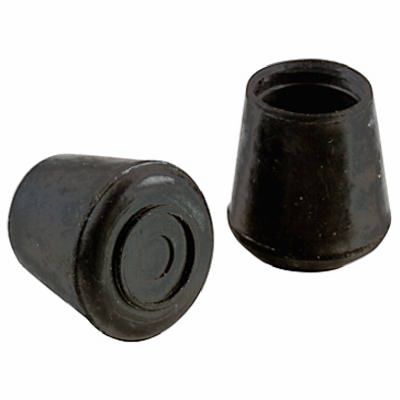 Furniture Leg Tip, Black Rubber, 1-1/8-In., 4-Pk.