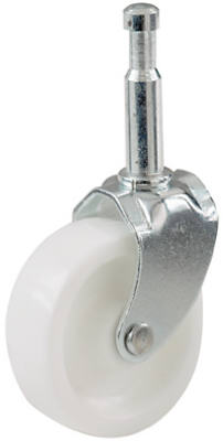 2-Pack 1-5/8-Inch White Stem Casters