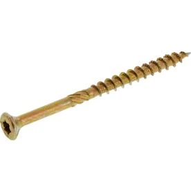 #6 X 5/8-inch Yellow Flat-head Interior Wood Screws - 100 Count