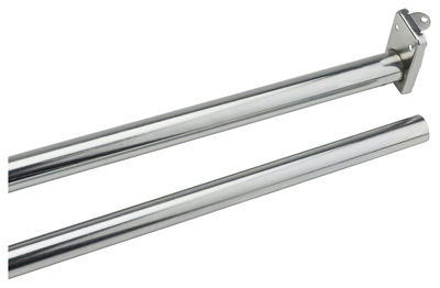 48-72 Inch Zinc Round Closet Rod - Adjustable Length For Versatile Storage